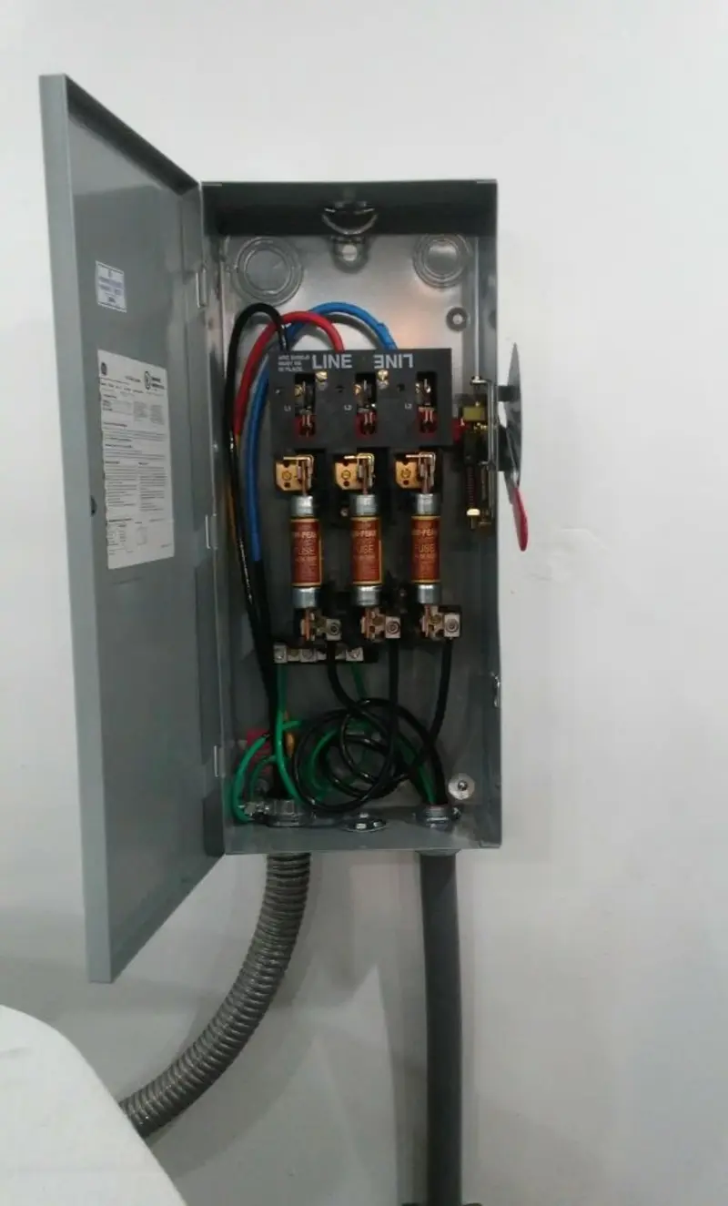 Three-phase disconnect switch installed for Electrical Wiring & Rewiring in Powder Springs